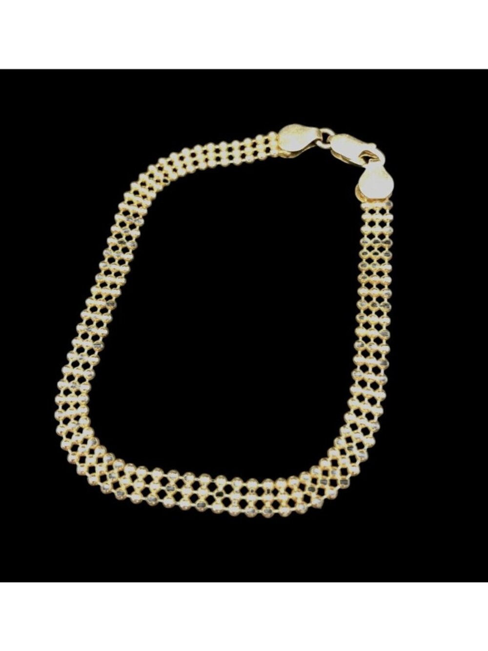 STERLING SILVER 925 ITALY MICRO BEADED BRACELET